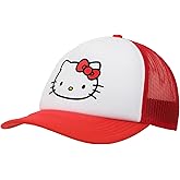 Hello Kitty Character Face Red & White Trucker Hat