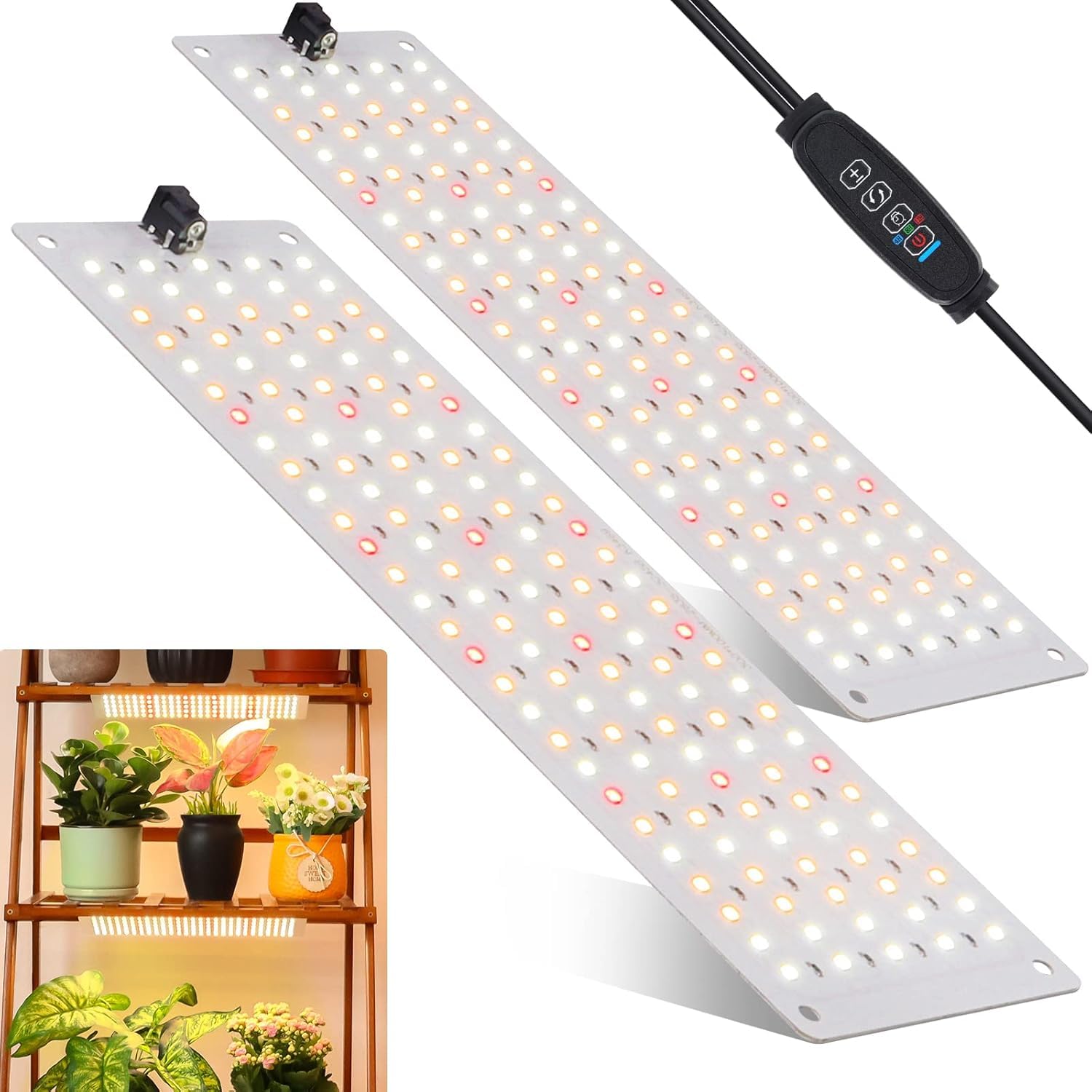 Photo 1 of LBW Grow Light, Full Spectrum 270 LED Growing Lamp with Auto On/Off Timer 4/8/12H, 3 Lighting Modes, 10 Dimmable Levels, Suitable for Indoor Plants, 2 Pack