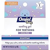 Orajel Baby Nighttime Cooling Gel for Teething, Drug-Free, 0.18 Oz | For Babies Age 0+; Helps Calm, Relax ans Soothe, #1 Pediatrician Recommended Brand for Teething