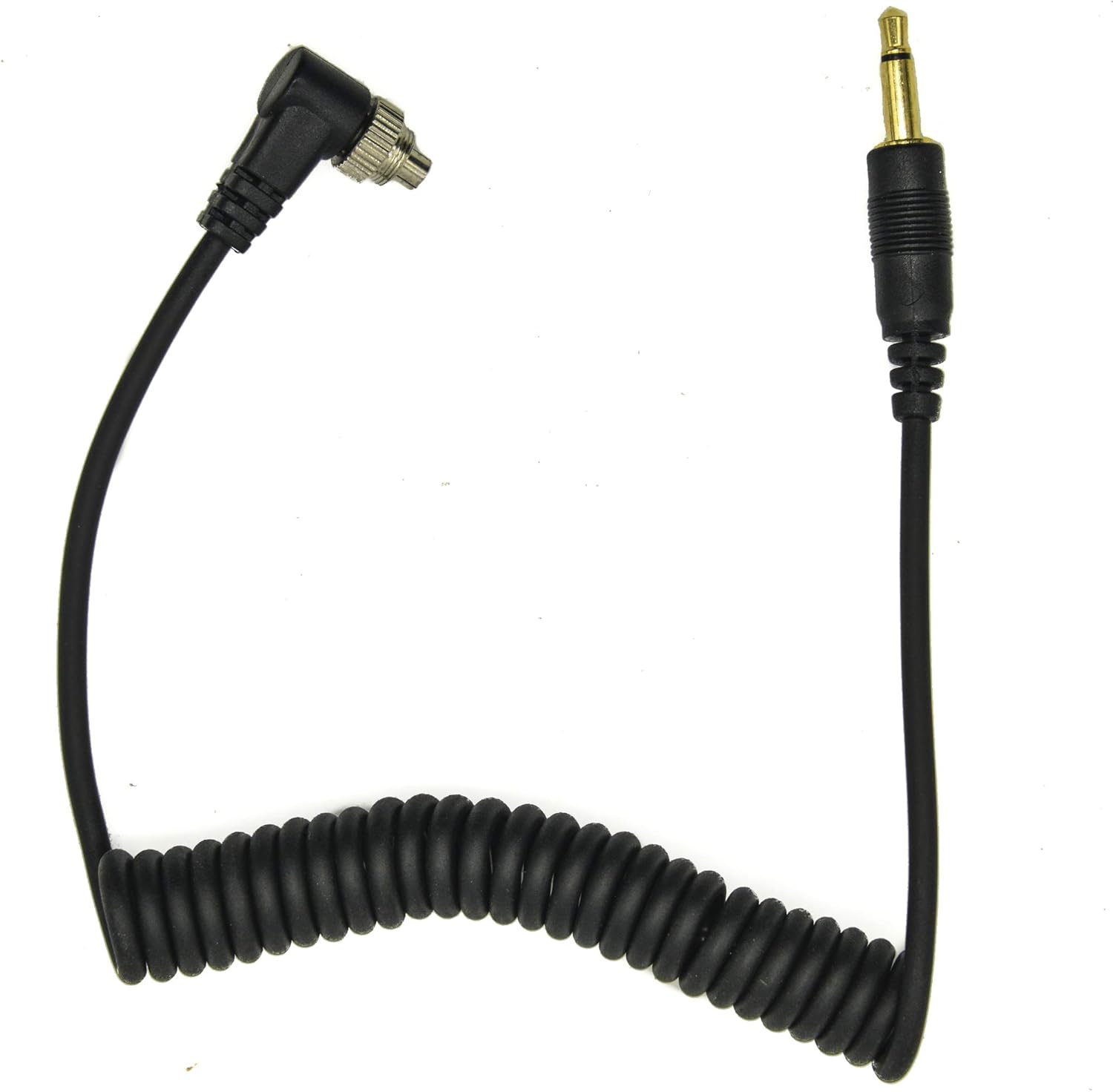PROtastic 3.5mm to Male Flash PC Sync Coiled Cable, 30cm 100cm Long