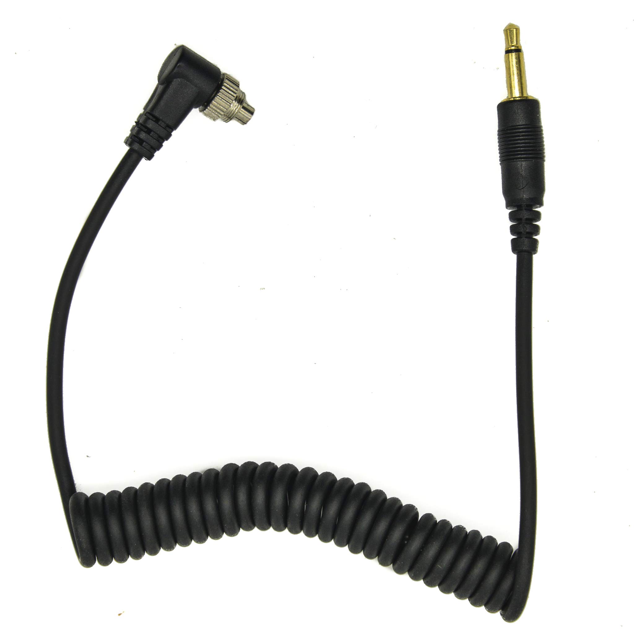 PROtastic 3.5mm to Male Flash PC Sync Coiled Cable, 30cm - 100cm Long