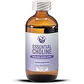 Essential Choline Citrate - Liquid Choline Supplements for Brain, Memory, Focus - 650Mg Choline Supplement - Bioavailable Alkalinizing Liquid Choline Enhances Magnesium Supplementation