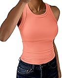 GKBK Womens Tank Tops High Neck Sleeveless Ribbed