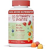 SmartyPants Kids Formula & Fiber Daily Gummy Vitamins: Gluten Free, Multivitamin Omega 3 Fish Oil (Dha/Epa), Fiber, Methyl B1