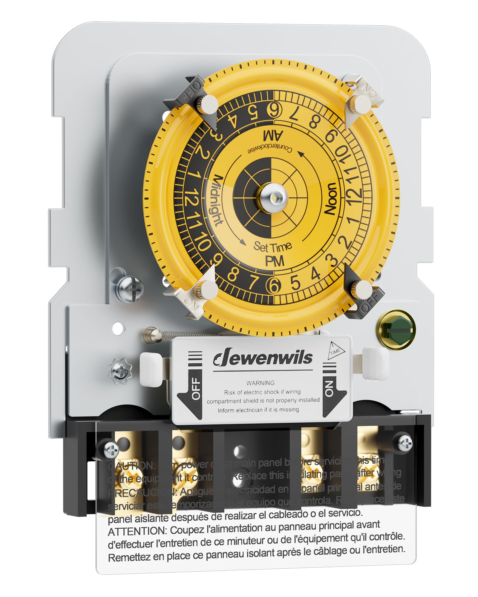 dewenwils t104m mechanical timer switch, mechanism only, 120vac spst, 2hp 40a, pool pump timer repla