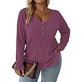 DOLNINE Plus Size Sweatshirts for Women Fashion Long Sleeve Tops Pullover Fall Winter Casual Loose Shirts