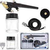 Master Airbrush E91 Airbrush Set Single-Action External Mix Siphon Feed | Airbrush Set with 0.8mm Tip and 1/8" air inlet
