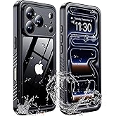 for iPhone 17 pro max case Waterproof,[IPX8 Underwater Case][Full Body Shockproof &15FT Military Dropproof][Built-in Screen Protector][Dustproof]Clear Sound for iPhone17 pro max case 6.9 inch-Black