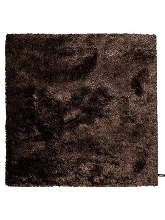 Benuta Shaggy Hochflor Teppich Whisper Quadratisch Dunkelbraun