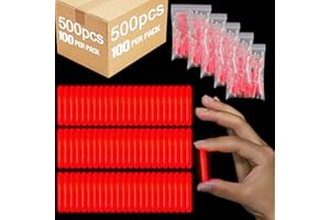 Jenaai 500 Pcs Fishing Glow Sticks Bulk for Bobbers Mini Glow Stick Rod Tip for Fishing Poles Small Glow Sticks for Night Fish Easter Eggs Easter Basket Stuffer(1.5 Inch,Red)