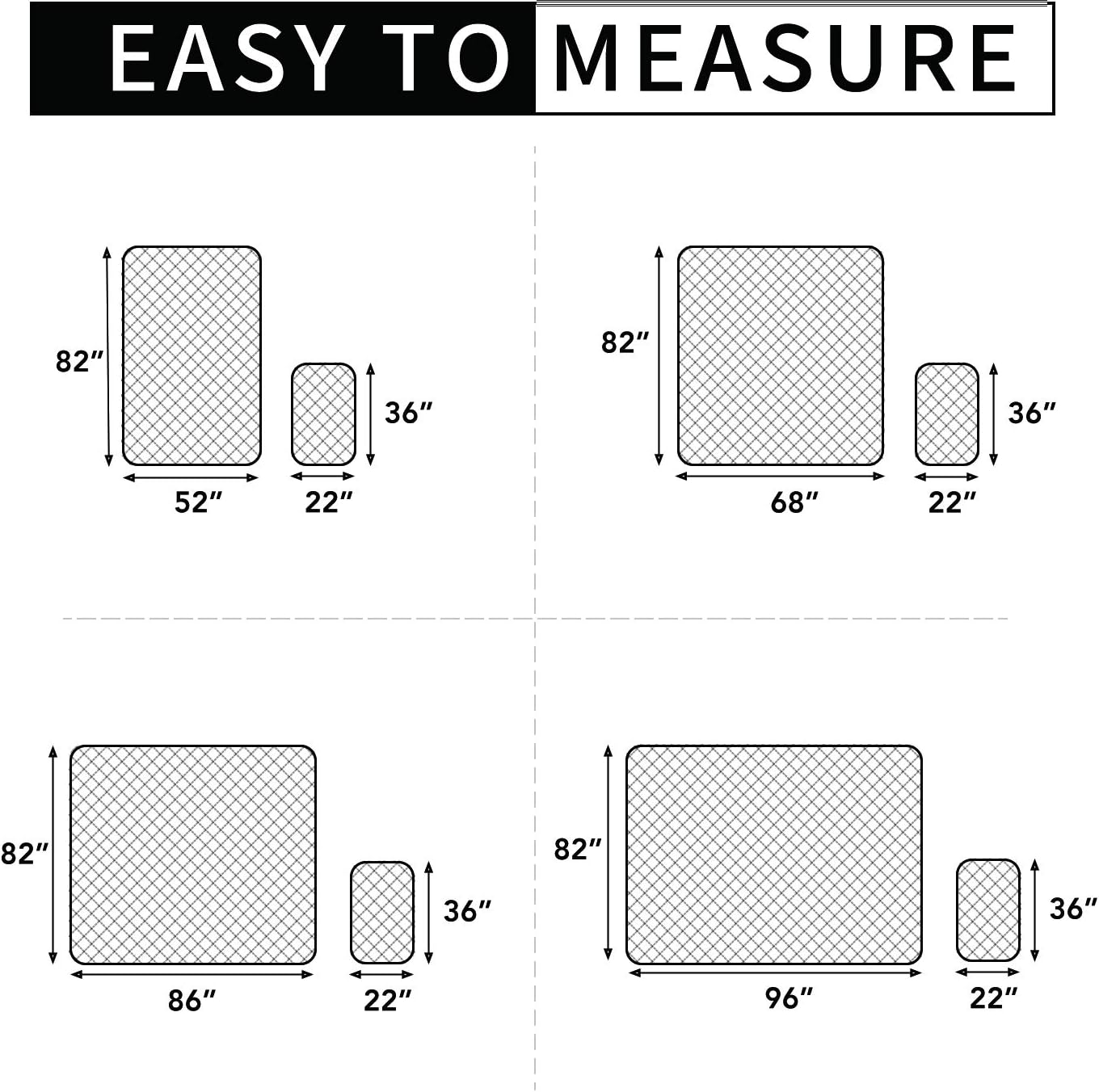 Easy-Going 100% Waterproof Dog Bed Cover Washable Couch Cover Non-Slip Sofa Cover Furniture Protector Cover Reusable Incontinence Bed Underpads for Pets Kids Children Dog Cat(68x82 in,Gray): Home & Kitchen