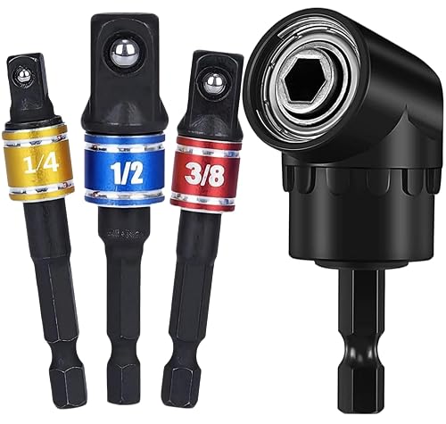 105 Degree Right Angle Drill Extension Bit Holder Impact Grade Driver ...