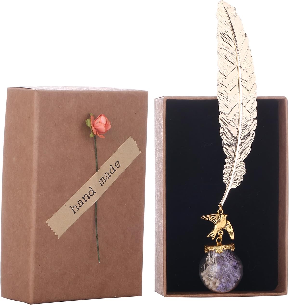Fancy Space Bookmark Vintage Animal Preserved Fresh Flower (Gypsophila)