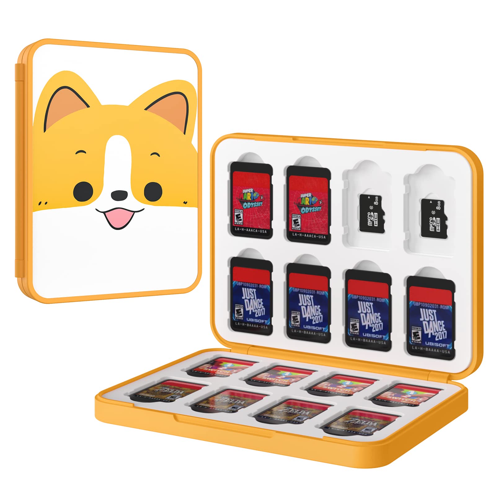 48 Game Card Case Compatible with Nintendo Switch OLED 2021/Switch/Switch Lite, Switch Games Holder Case for 48 Switch Game Card & 24 SD Card, Slim & Portable Game Card Storage Box