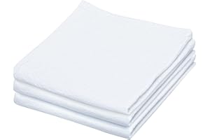 LITO LINEN AND TOWEL Flour Sack Kitchen Towels |Cotton Blank Towel | Tea Towel Crafting Embroidery|Flat Thick Absorbent Quick Dry | Baking Bread Proofing Breathable Linen Cloth Cover,Set of 3, 28 x 28 Inch,White