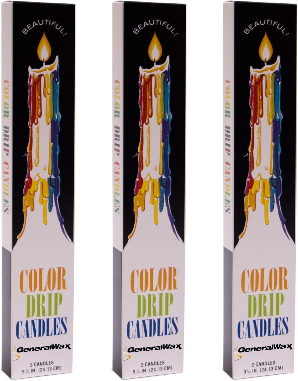 Color Drip Candles, 3Pack (6 Candles Total) Amazon.ca Home & Kitchen