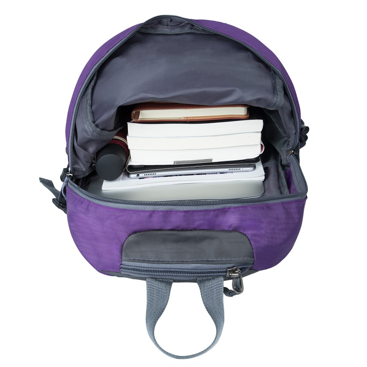 Hiking Backpack Water Resistant Sports Backpack Outdoor Bag for Travel Climbing Camping Mountaineering School Bag Hiking Daypack Size 11.8\'\'x 8.6\'\'x 20.4\'\' (Purple)