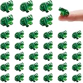 Exasinine 50 Pcs Mini Frogs Resin Green Frog Miniature Figurines Animals Model Fairy Garden Miniature Moss Landscape DIY Terrarium Crafts Ornament Accessories for Home Décor(B)