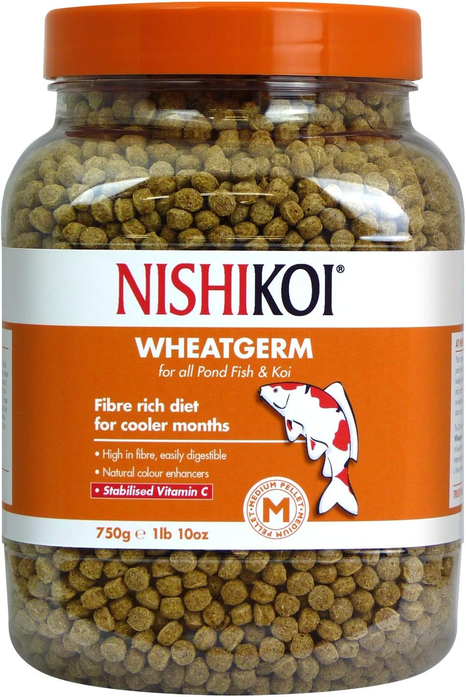 Nishikoi Wheatgerm Complete Food for Koi and Pond Fish - Medium Pellets - 750g, May Vary, 750 g (Pack of 1)