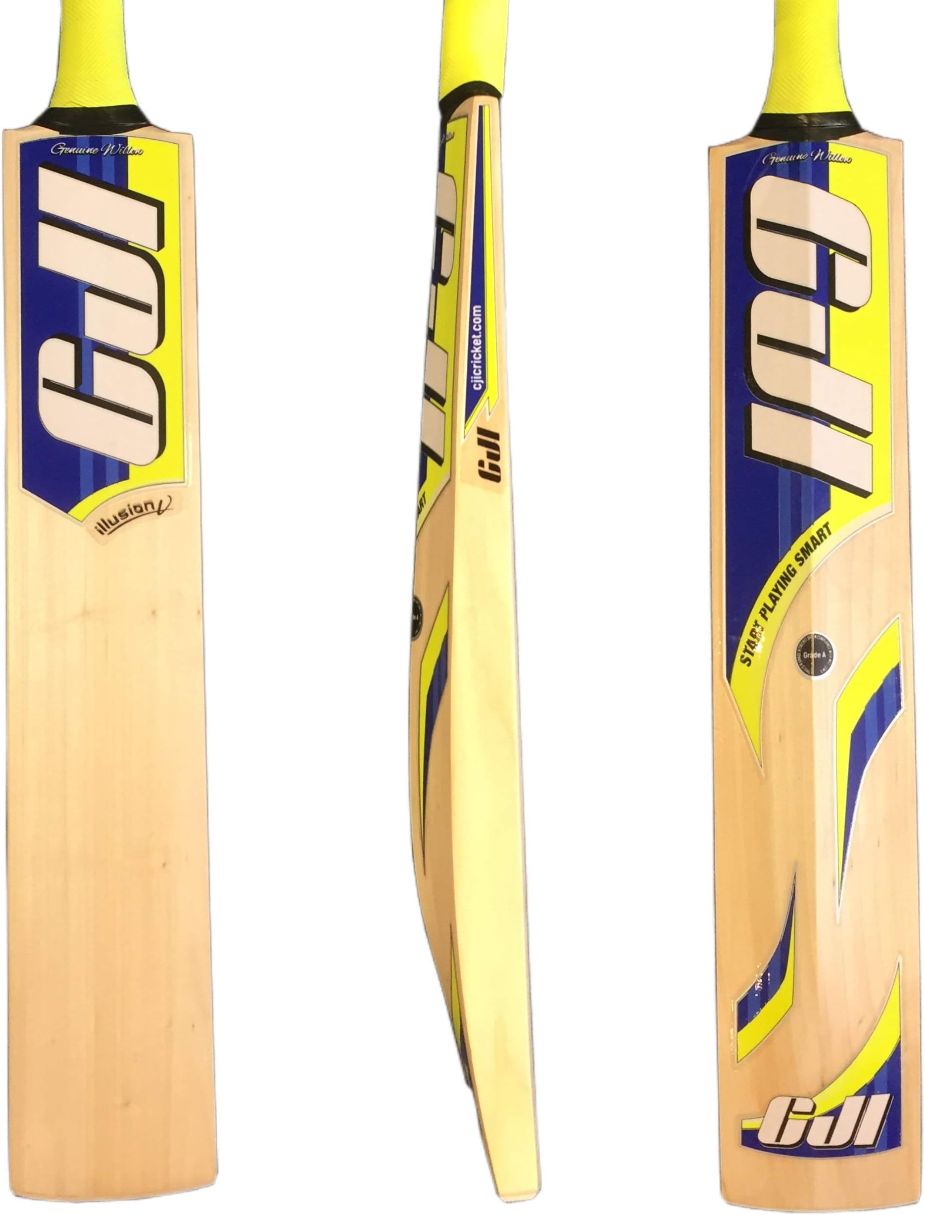 CJI ILLUSION V MKII JUNIOR SIZE 4 Cricket Bat Lime/Blue