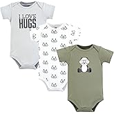 Hudson Baby Infant Boy Cotton Bodysuits, Cool Panda, 3-6 Months