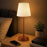 Rechargeable Cordless Table Lamp, Battery Operated Bedside Lamp, Wood Grain | 6000mAh, 4H Charge, 12-36H Runtime, 3000K Warm Light, Touch Dimming