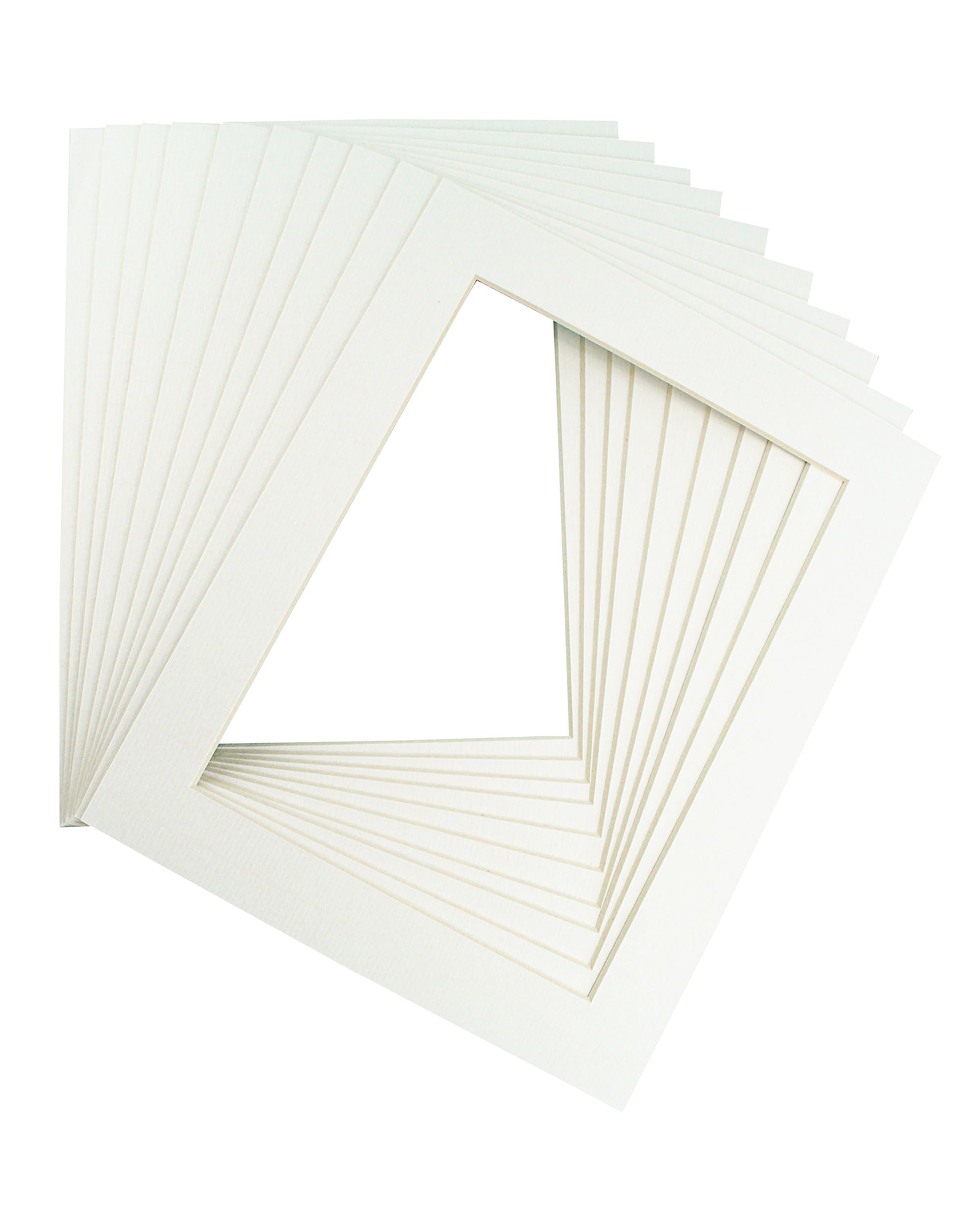 Ten Pack of Antique/Off White Picture/Photo Mount Size 7x9" to fit Image Size 5x7