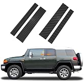 Bilisin Door Pillar Posts Trim Kit for Toyota FJ Cruiser 2007-2014 | 4Pcs Carbon Fiber，Pre-cut Vinyl Decals Sticker，Self-adhesive，Scratch Proof