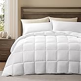 ACCURATEX Lightweight Duvet Insert Queen Size - 100% Cotton Shell, 250GSM Filling Summer Down Alternative Comforter,Ultra-Soft&Breathable, Thin Quilted Duvet Insert with 8 Tabs, Machine Washable,90x90