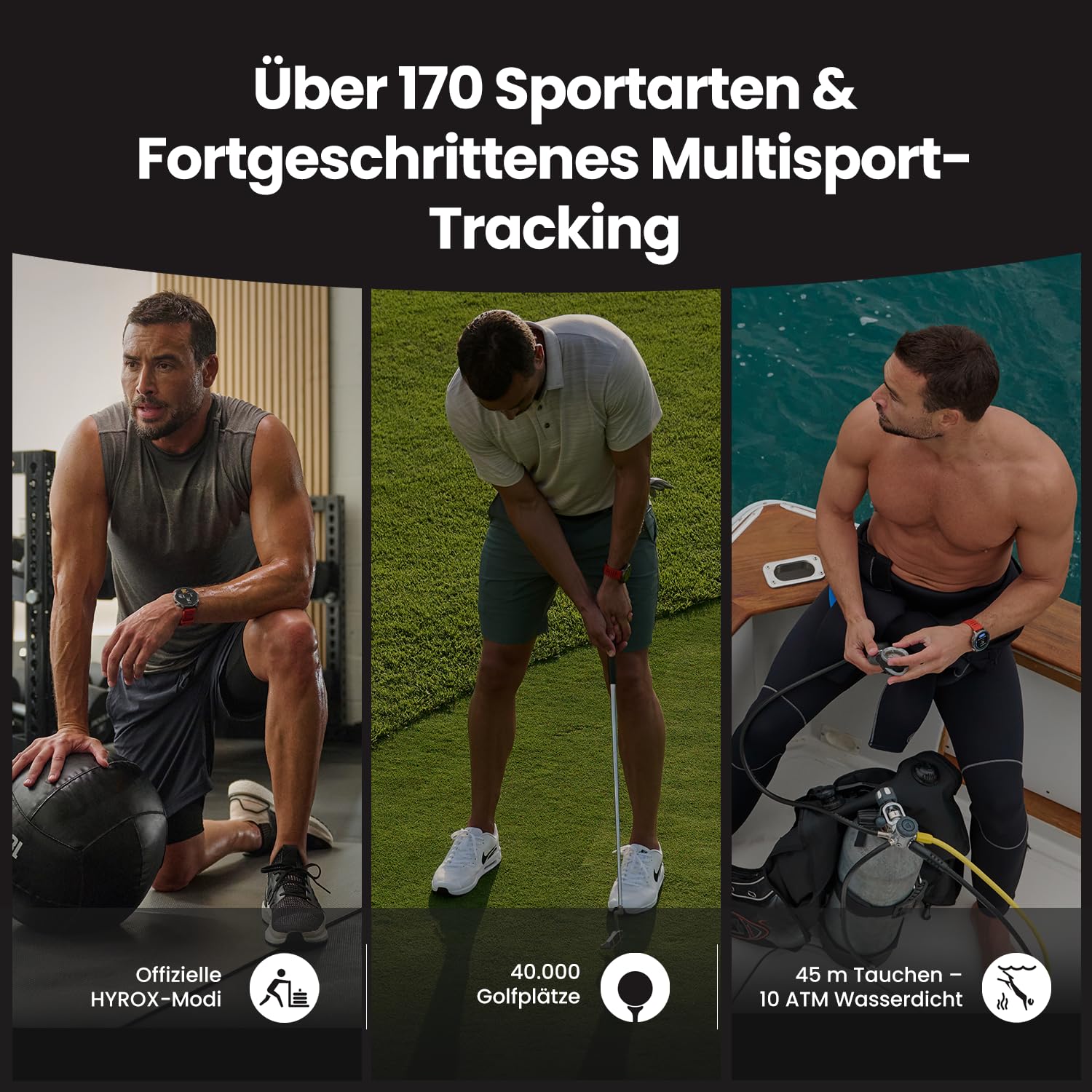 Amazfit Balance 2 Smartwatch 47mm 1.5'' AMOLED Sapphire Glass, Offline-Karten, Dualband-GPS, 21 Tage Akkulaufzeit, 170+ Sportmodi, HYROX & Golfmodus, Herzfrequenz & Schlaftracking für Android & iPhone 3