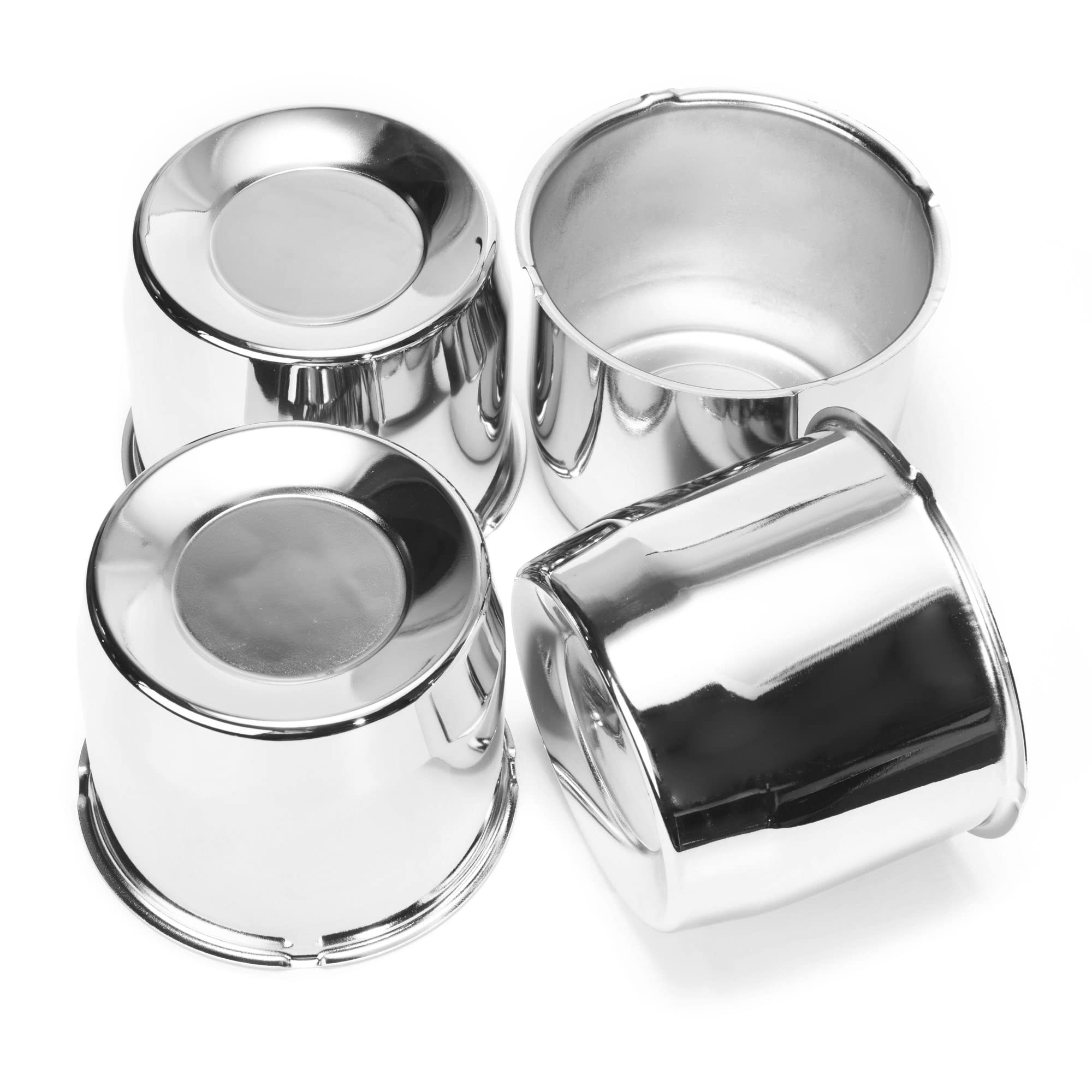 Photo 1 of Rheedal 4Pcs 5.15inch Trailer Wheel Center Caps Push Through 5.15" Bore 4.31" Tall Hub Cap for Truck SUV RV Wheel Rim, Chrome Silver Wheel Cover