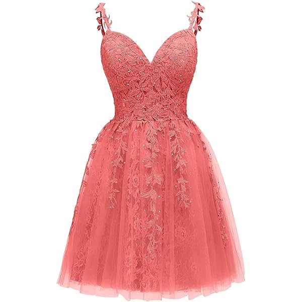 Amazon.com: Floral Short Homecoming Dress for Juniors Spaghetti Straps Lace Applique Tulle Evening Gowns for Party US12 Dusty Pink : Clothing, Shoes & Jewelry Amazon.com: Floral Short Homecoming Dress for Juniors Spaghetti Straps Lace Applique Tulle Evening Gowns for Party US12 Dusty Pink : Clothing, Shoes & Jewelry