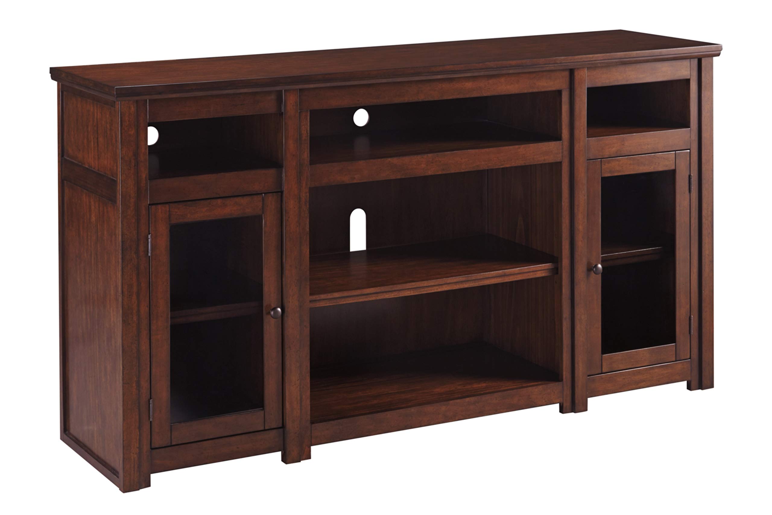 Photo 1 of **PARTIAL SET ** Signature Design by Ashley Harpan Traditional TV Stand Fits TVs up to 70", 3 Adjustable Shelves, 2 Storage Cabinets, Brown