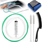 XANGNIER Car Sunroof Drain Cleaning Tool Kit,7 Pcs | 118in Extra Long Flexible Auto Sun Roof Drain Hole Unclogger Cleaner Tool with Tube Cleaner Brush Syringe Hose Cleaning Set