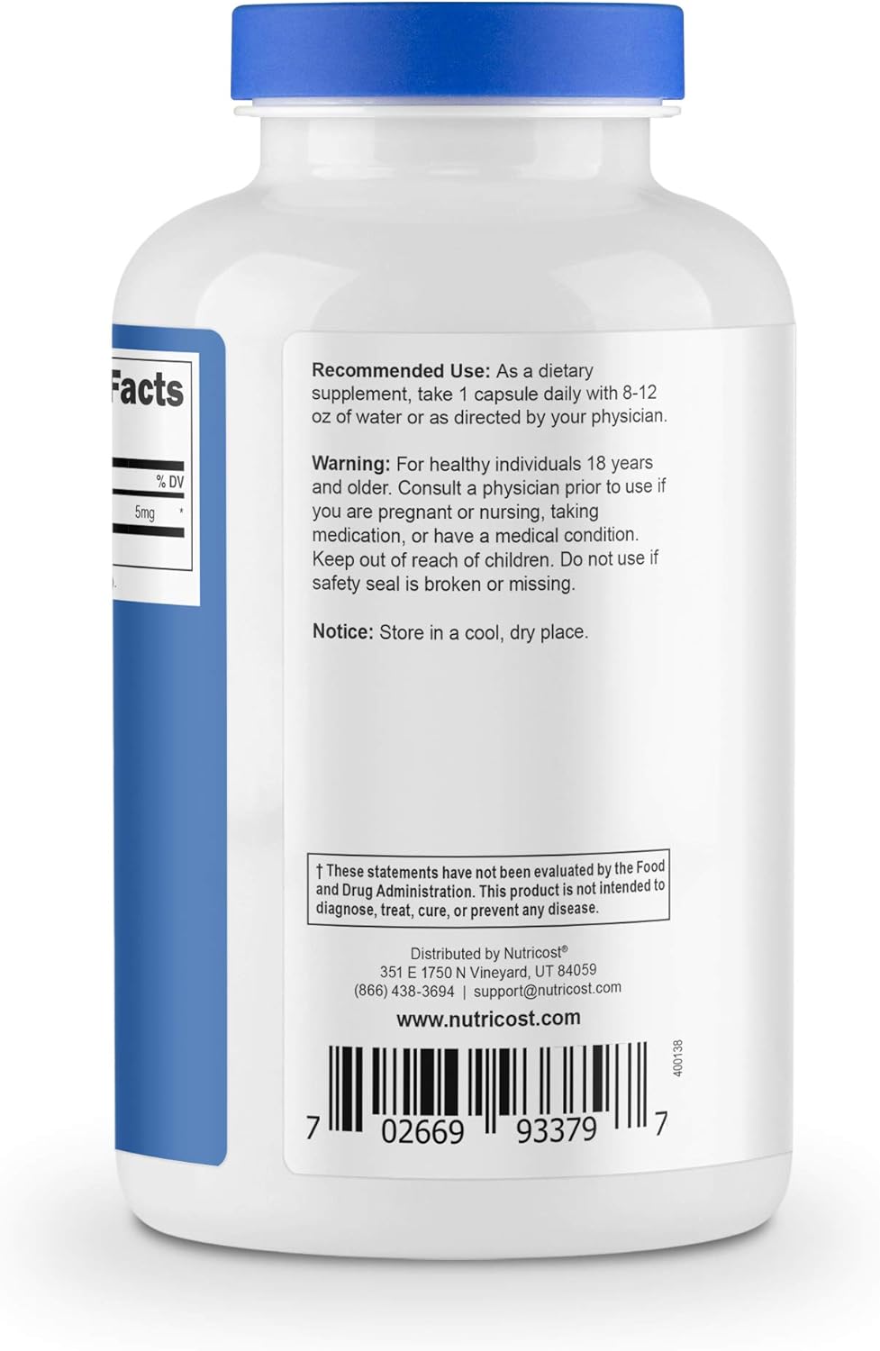 Nutricost Yohimbine HCl 5mg, 240 Capsules Extra Strength - Gluten Free, Non-GMO: Health & Personal Care