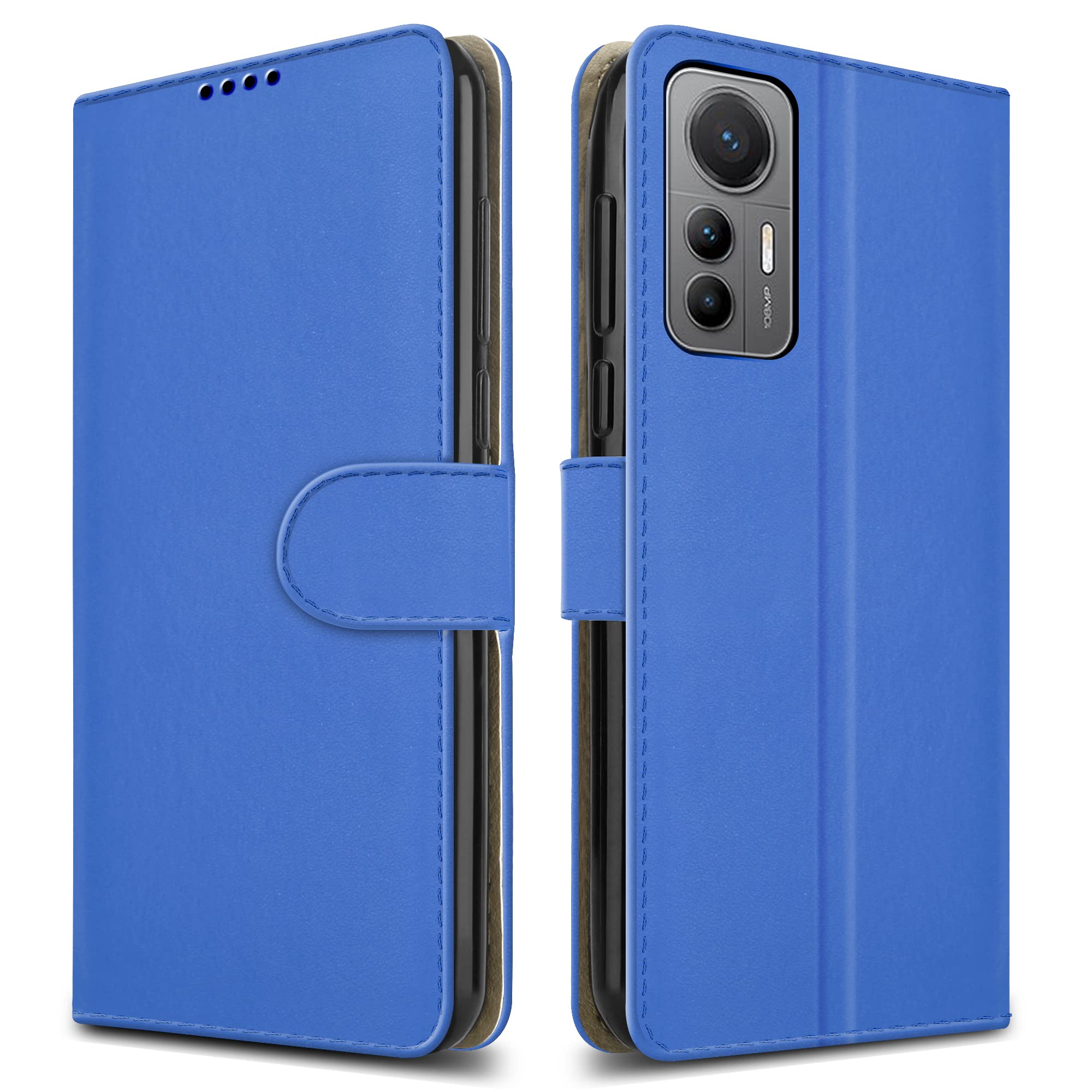 PIXFAB For Xiaomi 12 Lite 5G Leather Phone Case, Magnetic Closure Full Protection Book Folio Design, Wallet Case Cover [Card Slots] and [Kickstand] For Xiaomi 12 Lite 5G - Blue