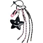 QTMY Cute Leather Star Braided Keychain Bag Charms for Handbag Purse Backpack Accessories Bogg Bag,540