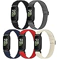 XFYELE Elastic Nylon Bands Compatible with Fitbit Inspire 3/Inspire 2/Inspire HR/Inspire/Ace 3/Ace 2, Soft Adjustable Stretchy Straps Replacement Wristband for Women Men