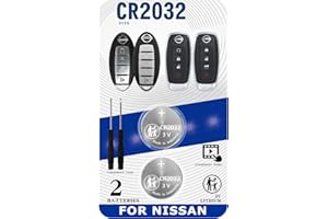 UUAM Key Fob Battery Replacement for Nissan Rogue Altima Sentra Versa Pathfinder Murano Maxima Kicks Titan Frontier Armada Leaf Juke Quest 370Z GT-R Smart Remote (Pack of 2)
