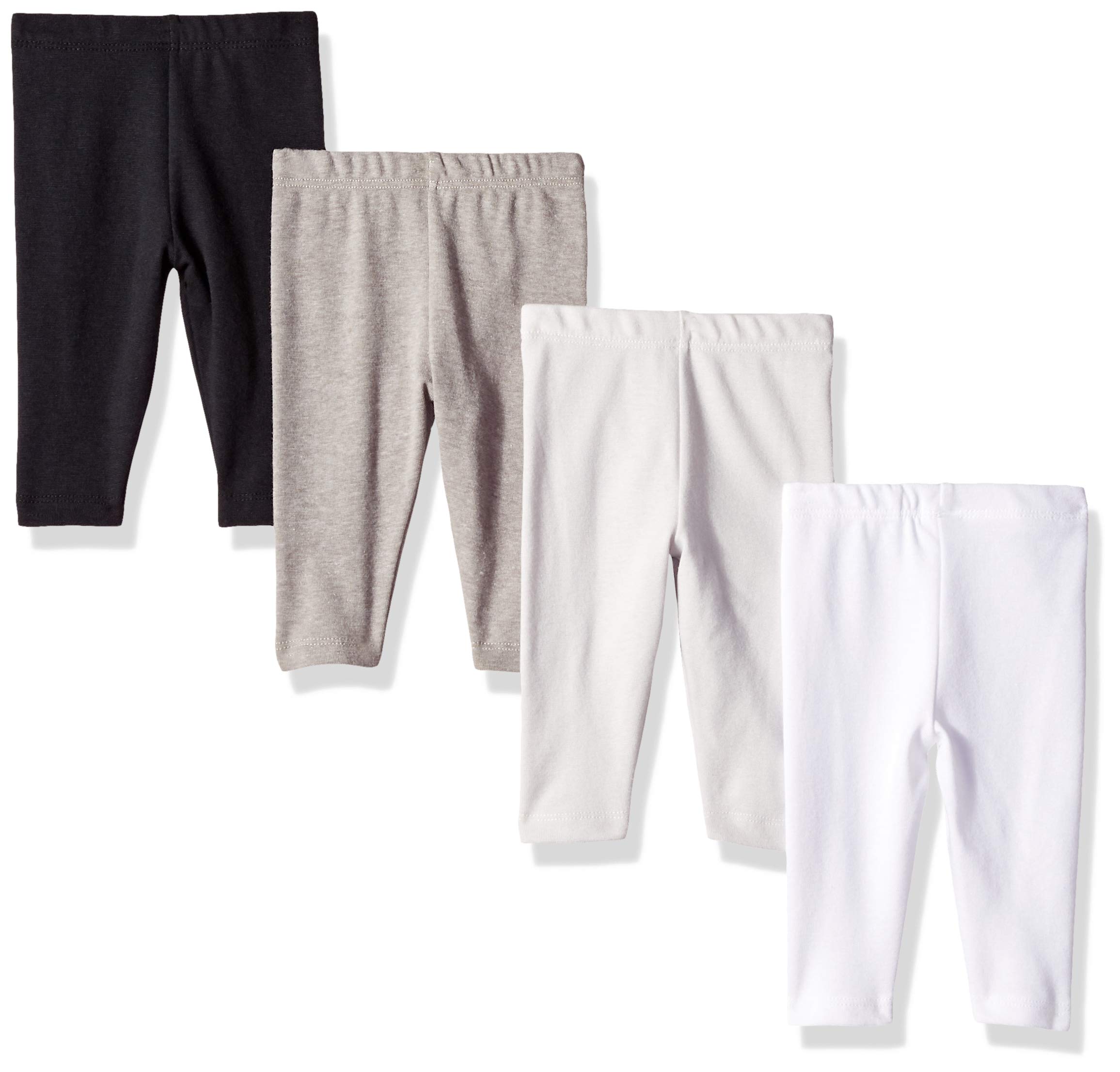 Hanes baby boys Flexy 4 Pack Knit Leggings Pants, Greys/ Black, 18-24 Months US