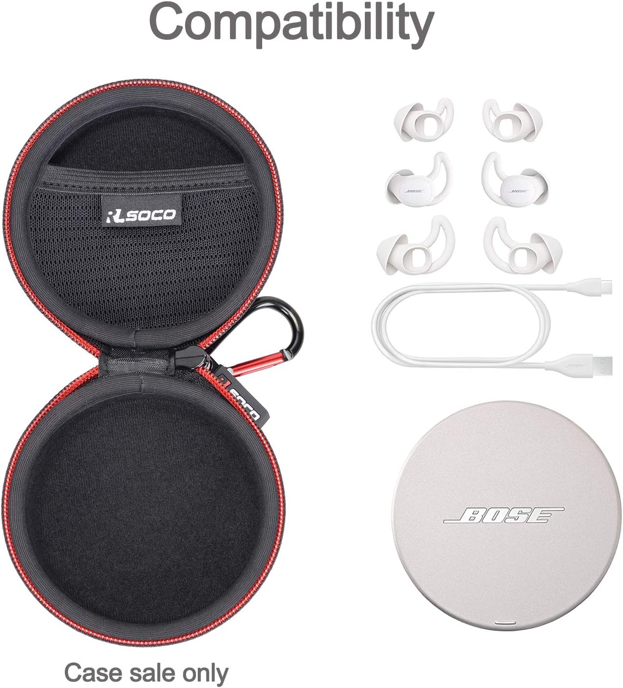 Carrying Case for Bose Sleepbuds II/Sleepbuds 2 by RLSOCO, Black - Image 3