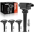 A-Premium Set of 4 Ignition Coil Pack and Iridium Spark Plugs Compatible with Mazda CX-5 2013-2018, 3 2012-2019, 3 Sport 2014 2016-2018, 6 2014-2017, MX-5 Miata 2016-2018, CX-3 2016-2020