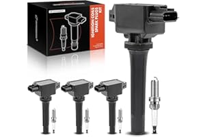 A-Premium Set of 4 Ignition Coil Pack and Iridium Spark Plugs Compatible with Mazda CX-5 2013-2018, 3 2012-2019, 3 Sport 2014