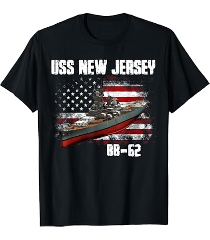 Amazon.com: USS New Jersey BB-62 T-Shirt T-Shirt : Clothing, Shoes