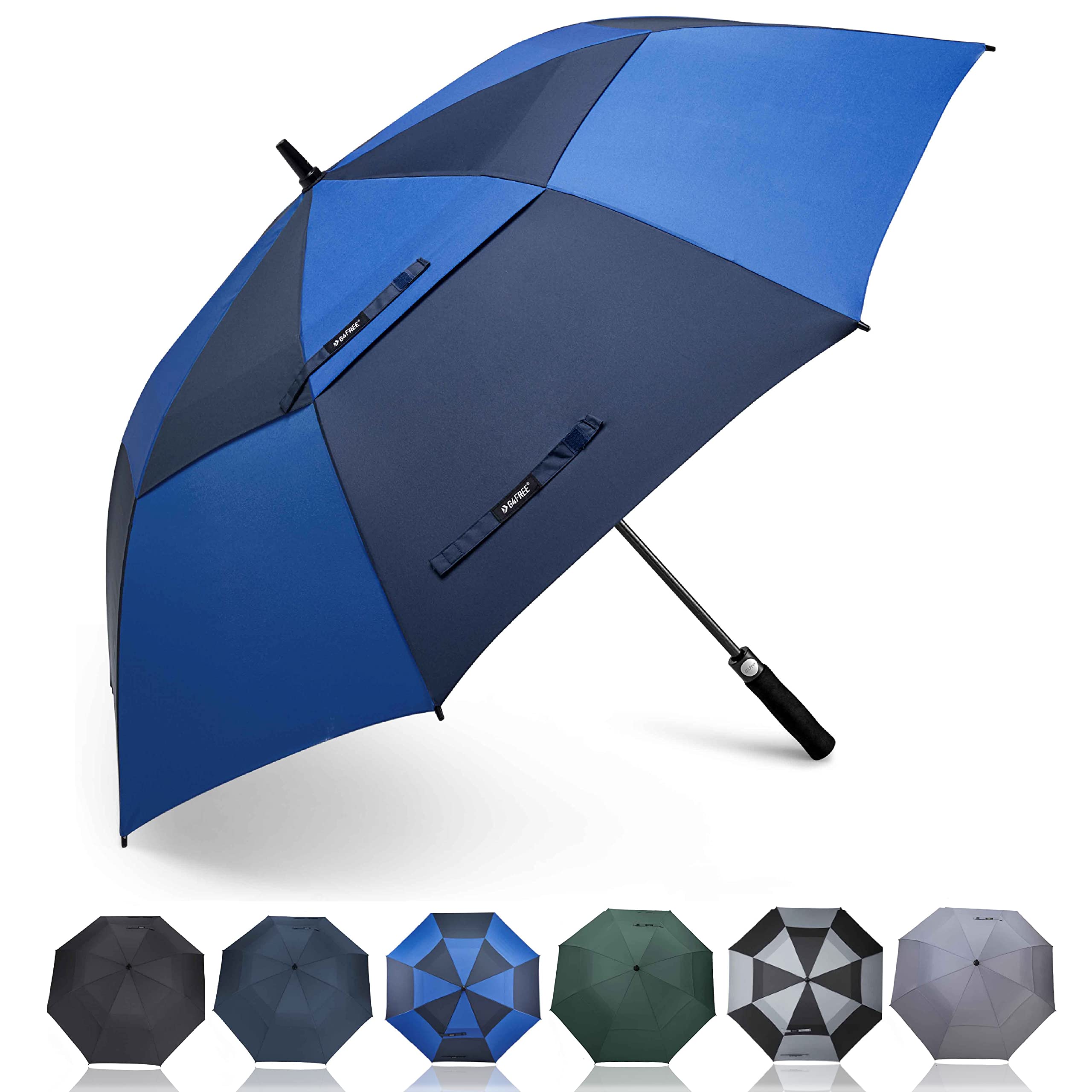 G4Free 55/63/69/72/80 Inch Golf Umbrella Windproof Double Canopy Extra Large Oversize Automatic Open Waterproof Umbrellas