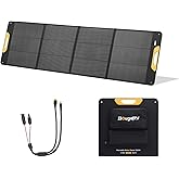 BougeRV 200W Portable Solar Panel, Fiberglass Solar Charger, Up to 25% Conversion Hight Efficiency, N-Type Foldable Solar Pan