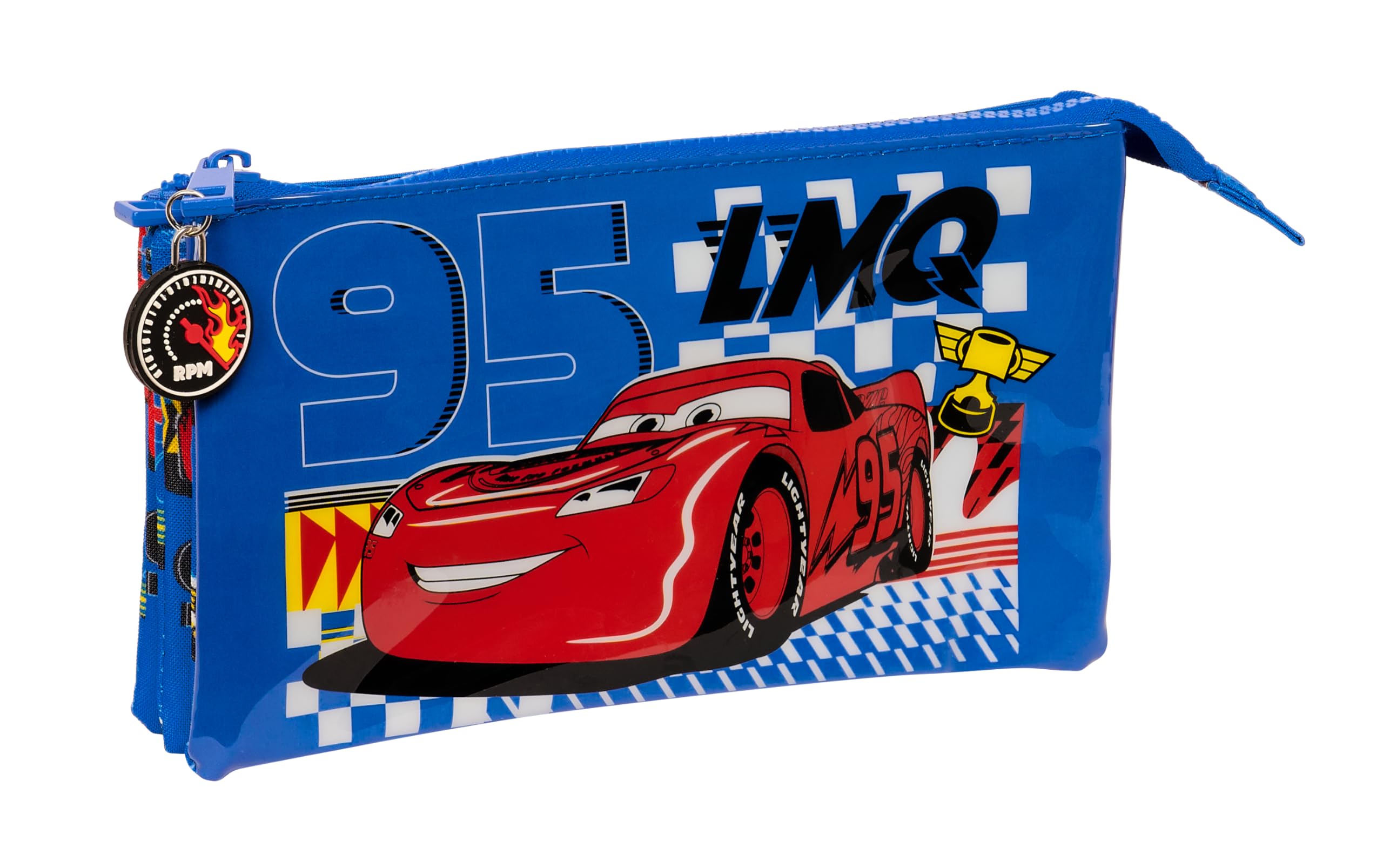 safta Cars Race Ready – Pencil Case for Children, Ideal for Schoolchildren, Comfortable and Versatile, Quality and Durability, 22 x 3 x 12 cm, Royal Blue (Azul ELÉCTRICO)