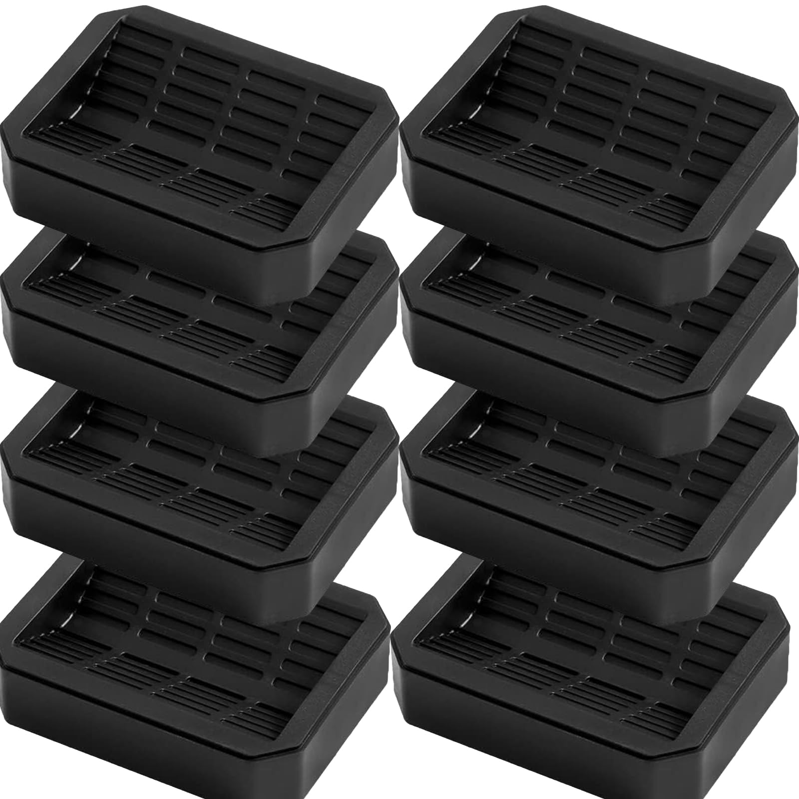 Peohud 8 Pack Bed Wheel Stoppers, Rubber Furnitures Caster Cups, Bed Furniture Stopper, Anti-Sliding Castor Wheels Stoppers for All Wheels of Furniture, Sofas, Beds, Chairs, Prevents Scratches