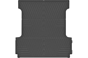 FIILINES Truck Bed Mat for Ford F150 5.5ft CrewCab 2015-2025, All Weather Durable TPE Bed Liner for F150 Accessories Black