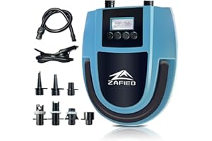 ZAFIED Electric Paddle Board Pump, 20PSI High Pressure SUP Pump with Intelligent Dual-Stage Inflation, Deflation & Auto-Off Function, Portable 120W 12V DC Inflatable Air Pump for Paddleboard, Kayak, Boat